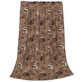 thumbnail image 2 of Rateoe Warm Coffee Pattern Print Fuzzy Fleece Throw Blanket Extra Large,Super Soft,Fluffy and Warm Blankets for Couch,Bed,All Season Use (40"x30"), 2 of 8