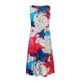 thumbnail image 4 of Viikei Summer Dresses for Women Sleeveless,Womens Fashion Holiday Summer Casual Printing Sleeveless Party Beach Loose Dress White M, 4 of 5