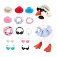 thumbnail image 2 of Yardvibe 13PC Desk Goose Outfits, 7 Inch Summer Mini Porch Goose Outfits Hats Sunglasses Swimming Ring Necklaces Dresses for Magnetic Geese Statue, Key Holder Table Decor (A), 2 of 8