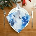 thumbnail image 2 of Watercolor Paints Blue Flowers Napkins Reusable Washable Cloth Napkins Set of 4, Soft Comfortable Dinner Napkins for Family Weddings Holiday Party 20 X 20 Inch Washcloth Gift, 2 of 7