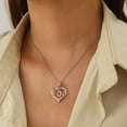 thumbnail image 6 of Ydou Rose Heart Initial Necklace for Women, 14K White Gold Plated Love Heart Letters with Rose Flower Pendant Necklace for Women, 6 of 9