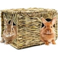 thumbnail image 1 of ShenMo Extra Large Rabbit Hay House Naturally Dried Foldable Woven Grass House for Rabbit, Guinea Pig, Chinchilla, Ferret Playing and Sleeping, 1 of 5