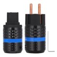 thumbnail image 1 of Conector IEC Conector de cable de alimentación de CA de cobre puro profesional 100‑250VE102 / F102 (macho / hembra), 1 of 5