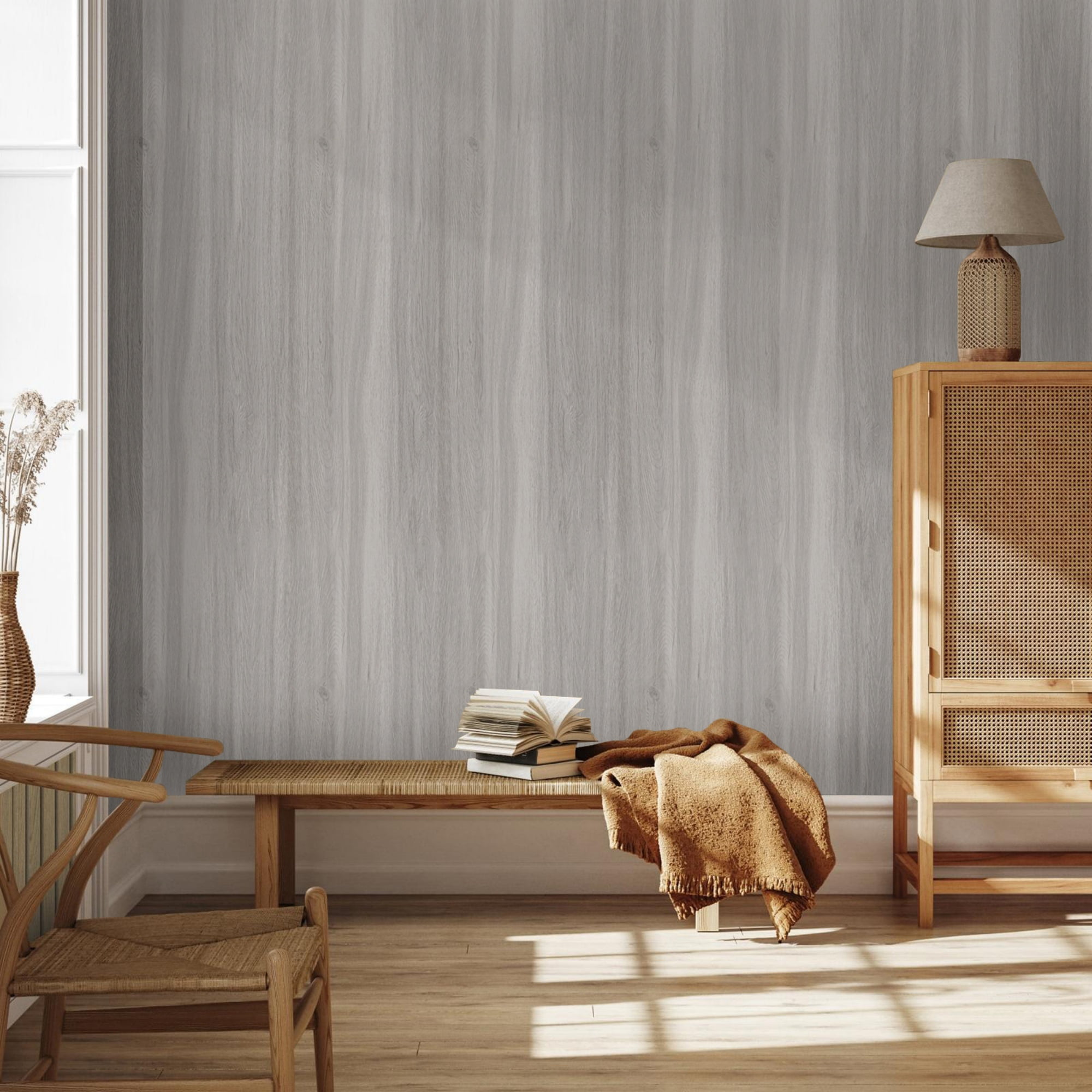 (3 pack) Abyssaly Gray Wood Peel and Stick Wallpaper Self-adhesive Removable Contact Paper Waterproof 15.7 "x 118.1" Vinyl Wallpaper for Bedroom Wall Furniture Countertop Shelf