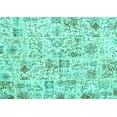 thumbnail image 1 of Ahgly Company Indoor Rectangle Patchwork Turquoise Blue Transitional Area Rugs, 3' x 5', 1 of 4