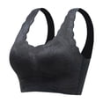 thumbnail image 2 of Swuxness Women's Push Up Wireless Bra, Women Tank Style Bra, Women Solid Color Push Up Wide Strap Comfortable Breathable Everyday Bra Black, 42/95AB, 2 of 3