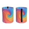 thumbnail image 3 of Round Car Trash Can 7×5.9in Waterproof, Durable, Not Easy To Fade, Easy To Install And Disassemble To Prevent Interior Pollution Rosybrown Tie-Dye Background Vibrant Colors And Swirling (2), 3 of 7