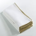 thumbnail image 3 of Saro Lifestyle Luana Collection Metallic Trimmed Dinner Napkins (Set of 4) Silver, 3 of 3