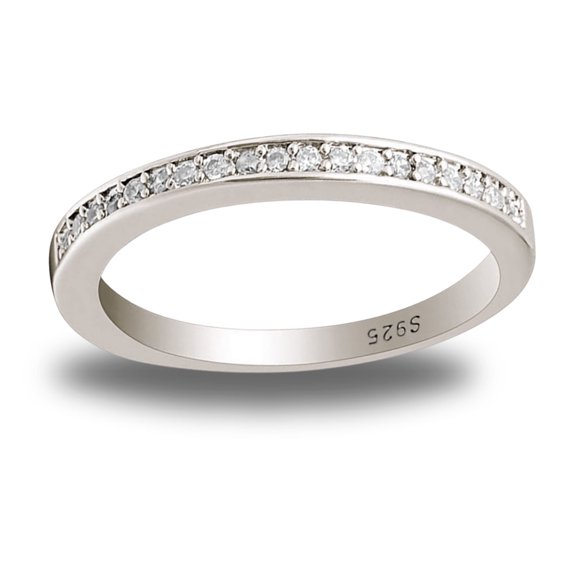 Victoria Anniversary Band Ring Sterling Silver Cz Womens Ginger Lyne Collection