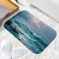 thumbnail image 6 of 1pc Sea with Waves and Seagulls Absorbent Non-Slip Bathroom Thickened Flannel Rug Decor,Soft,Quick Drying,Suitable For Indoor/outdoor Use,Bathrooms,Bedrooms,Kitchens,Terrace,Laundry Rooms,16"x24", 6 of 9