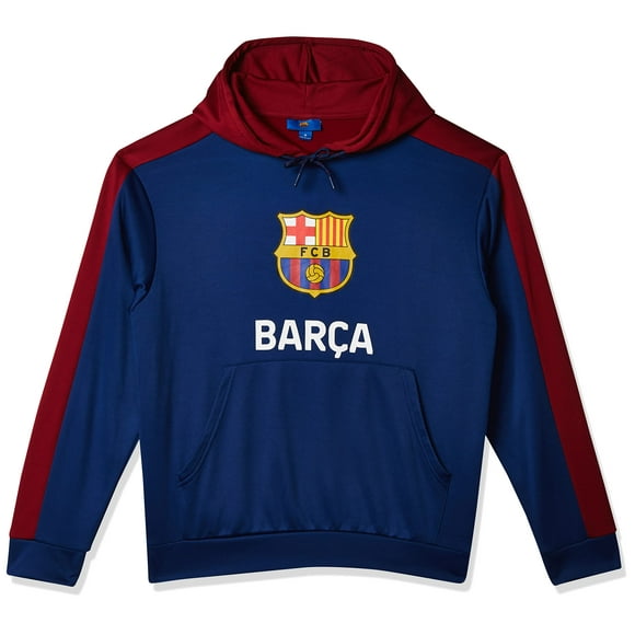 Icon Sports FC Barcelona Chandail à Capuche pour Homme Adulte sous Licence Officielle Bleu Marine