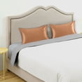 thumbnail image 5 of Dailycode Satin Pillow Case Standard Silk Pillow Cover for Hair and Skin Envelope Closure Brown 20"x26", 5 of 9