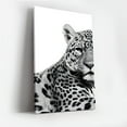 thumbnail image 3 of Striking Black and White Leopard Canvas Wall Art  Modern Minimalist Animal Print, 3 of 10
