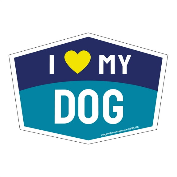 I Love My Dog Hexagon Shaped Magnet