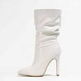 thumbnail image 7 of UngA Boots for Women Knee High Boots for Women, Sexy Pointed Toe Stiletto High Heel Boots, Fashion & Classic Dress Shoes White,8.5, 7 of 7