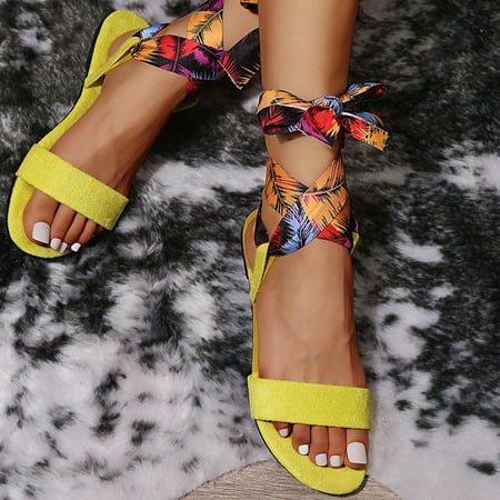 

Vedolay Summer Sandal Wedge Women s Dressy Summer Elastic Ankle Strap Comfortable Walking Shoes Yellow 8