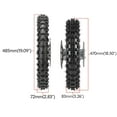 thumbnail image 4 of 14" 12" Wheels Front 60/100-14 & Rear 80/100-12 Tire with Rim + Brake Caliper Assembly + Axle Bolts for Dirt Pit Bike Motocross Off Road 70cc 90cc 110cc 125cc SSR Taotao Apollo, 4 of 9