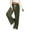 Army Green, variant on Puntoco Pants for women Women's New Four Season Casual Solid Color Versatile Corduroy Elastic Waist Straight Leg Pants Wine 10(XL)