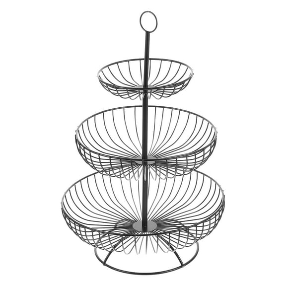 WHAMVOX  Three Tier Fruit Bowl Fruits Storage Basket Tiered Serving Tray