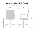 thumbnail image 2 of Silla de Oficina Ejecutiva Ajustable B05 Premium Cromada Gris Mundo In Oficinas, 2 of 8