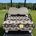 thumbnail image 2 of Whosucclay Geometric Color Block Foldable Golf Cart Seat Covers, 4 Convenient Pockets Quilted Golf Cart Seat Towel Blanket Covers for Club Car, 2 of 9