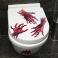 thumbnail image 5 of 3D Realistic Bloody Hand Window Clings - Creepy Halloween Glass Stickers for Doors/Mirrors Translucent Red (Style A), 5 of 7