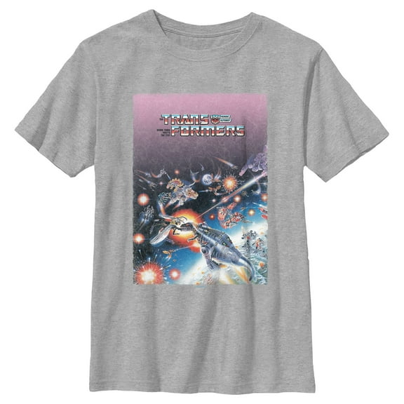 Boy's Transformers Atmosphere Battle Poster Graphic T-Shirt