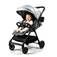 thumbnail image 2 of Lightweight Travel Baby Stroller, Fold Infant Pushchair & Pram for 0-3 Years Old,Compact,Folding,Unisex,GREY, 2 of 9