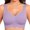 Purple, variant on ZNQHFRE Plus Size Wireless Support Bra Full Coverage Back Smoothing Comfort No Underwear For Older & Fuller Figures White L