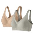 thumbnail image 1 of Mujeres Color Sólido Cuatro Filas Ajustable Inalámbrico Sujetador Levantamiento Reunión Diseño Plegable Comodidad Uso Diario, Ropa Interior Y Sujetadores de las Mujeres, 1 of 7