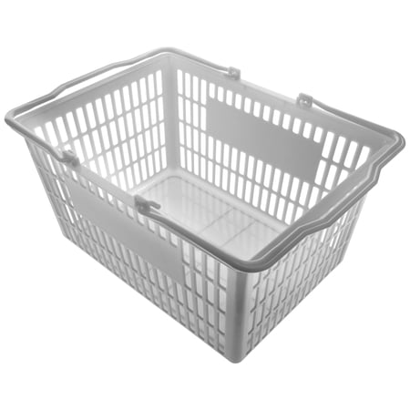 Mobestech Plastic Organizer Baskets Grocery Basket Rectangular Storage for Supermarkets 1Pcs