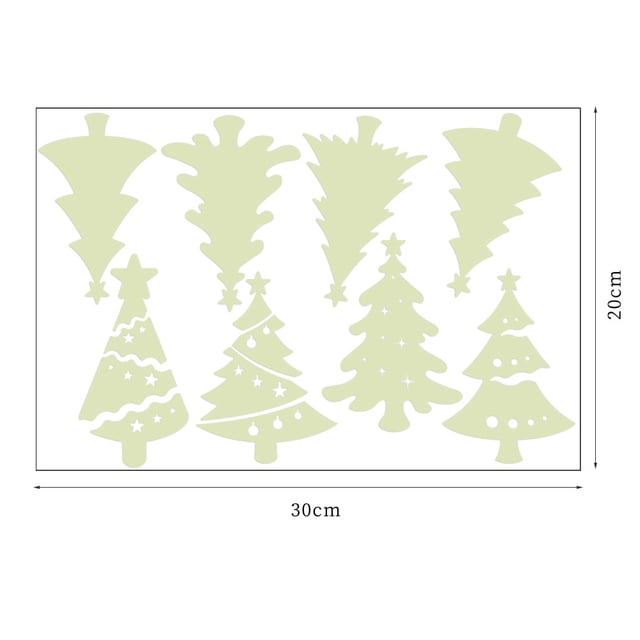 Pegatinas que brillan en la oscuridad huellas navideñas luminosas verde azul pared habitación techo dormitorio decoración para Navidad Fokelyi HMFJ232-10