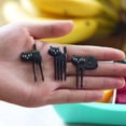 thumbnail image 3 of Advancent 10pcs Black Mini Single-off Fruit Fork Tableware Wedding Fruit Lightweight Pick Children Plastic Toothpick Tool Party Type1 NO1, 3 of 6