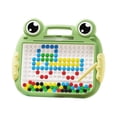 thumbnail image 1 of Frog Theme Magnetic Drawing Board for Kids, Portable Magnet Beads Doodle Board, Educational Preschool Learning Toy for Travel, Writing & Creativity, Blue/Pink/Green, 1 of 8