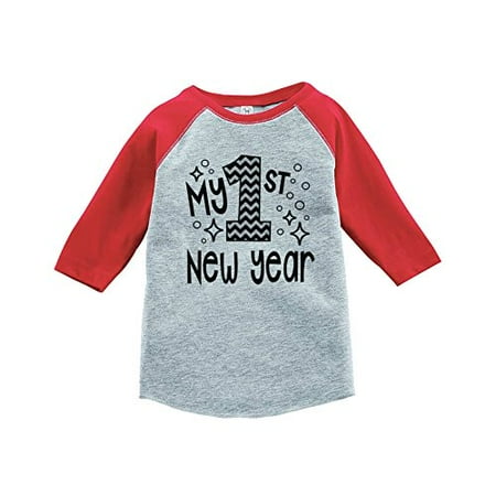 

7 ate 9 Apparel Baby s 1st New Year s Eve Red Baseball Tee