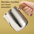 thumbnail image 6 of Milk Frothing Pitcher 600ml/1000ml Latte Art Cup Stainless Steel Latte Jug Thickened Espresso Milk Frothing Cup with Handle for Home, 6 of 8
