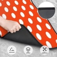 thumbnail image 3 of Sikiie Orange And White Polka Dot1 Car Foot Mat Set of 4 Pieces Basics Universal Fit Rubber Carpet Floor Mats For Car SUV Van & Truck, 26.8"L x 17.3"W (Front), 13"L x 17.3"W(Rear), 3 of 6