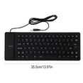 thumbnail image 3 of 85-Key Flexible Silicone Keyboard, Waterproof and Dustproof Foldable USB Wired Keyboard for PC, Laptop, and Travel Use B#007 Purple, 3 of 9