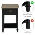 thumbnail image 4 of Kinbor Nightstand Accent End Table Sofa Side Table with Drawer & Open Shelf for Living Room Bedroom, Black, 4 of 7