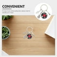 thumbnail image 3 of TEHAUX Retro Music Keychain with Metal Vinyl Record and Microphone for Decoration, 3 of 8