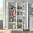 thumbnail image 2 of TMS Clarkson 71" Tall Modern Farmhouse Kitchen Pantry Cabinet, White Finish, 2 of 3