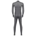 thumbnail image 4 of Haitryli Men's One Piece Unitard with Full Finger Glovers Stand Collar Full Body Suits Costume Charcoal Grey 180, 4 of 5