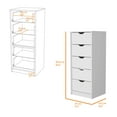 thumbnail image 3 of We Have Furniture Raymer 2 Piece Bedroom Set, Nightstand + Dresser, White Finish, 3 of 5