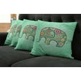 thumbnail image 2 of Ambesonne Floral Throw Pillow Cover 4 Pack, with Flowers, 18", Pale Blue Teal Red, 2 of 6