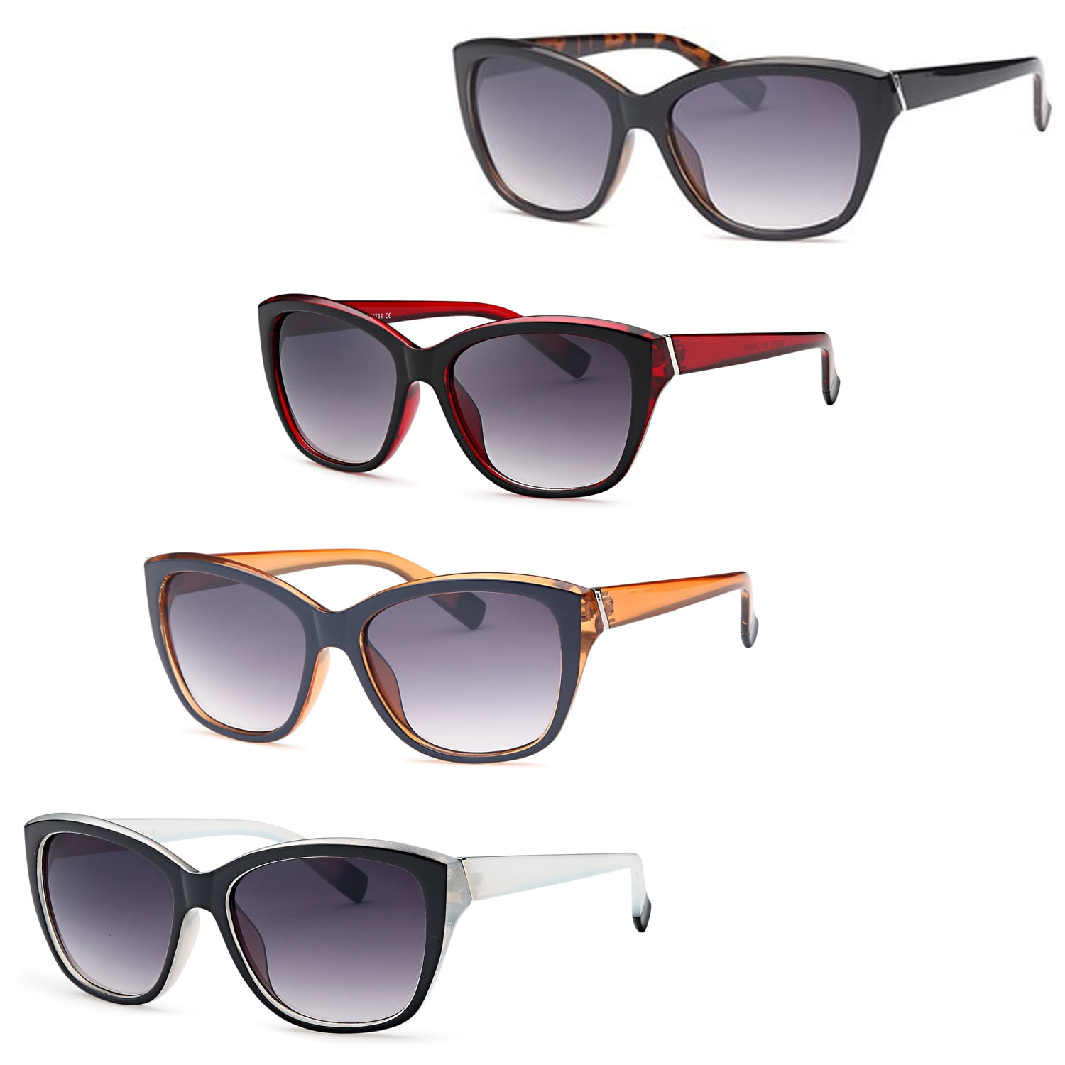 AFONiE Thick Frame Retro Square Sunglasses (4 pack) - Walmart.com