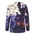 thumbnail image 5 of Qiopertar Mode Femmes Décontracté Imprimé Col Rond Manches Longues Blouse T-Shirt Pull Tops Offres de la Semaine Liquidation à Moins de 5$ jusqu'à 90 % de Réduction, 5 of 5