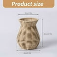 thumbnail image 5 of Giaone Rustics Woven Table Vase Rattan Vase for Dried Flower Arrangements, Light weights Home Decors Modern Rattan Texture Vase, 5 of 19