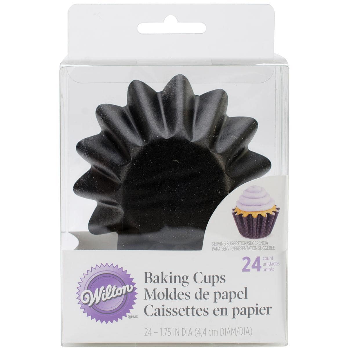 Standard Wilton 415-0672 24-Pack Wave Baking Cup Black 