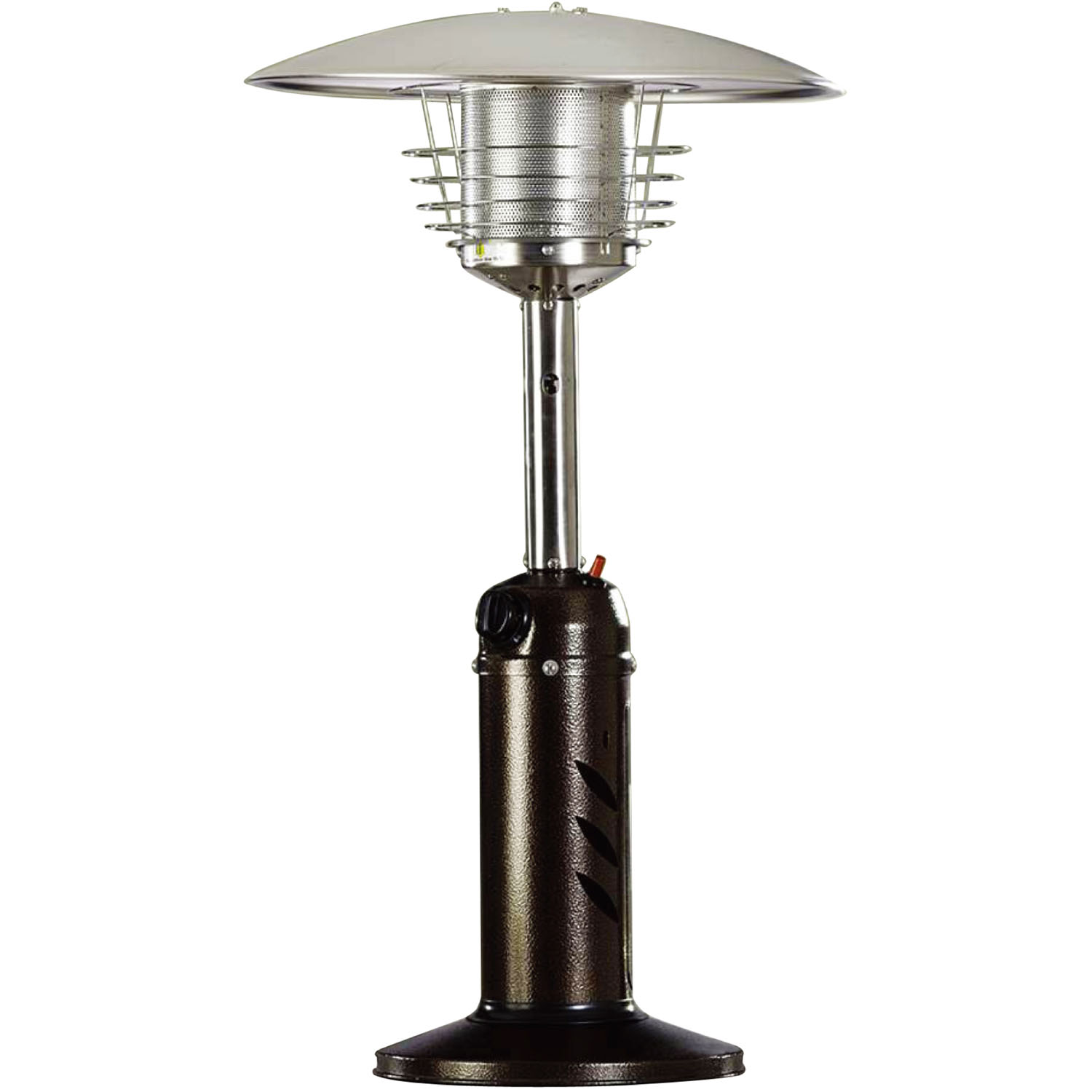 Hanover Mini Umbrella Tabletop Propane Patio Heater in Hammered Bronze