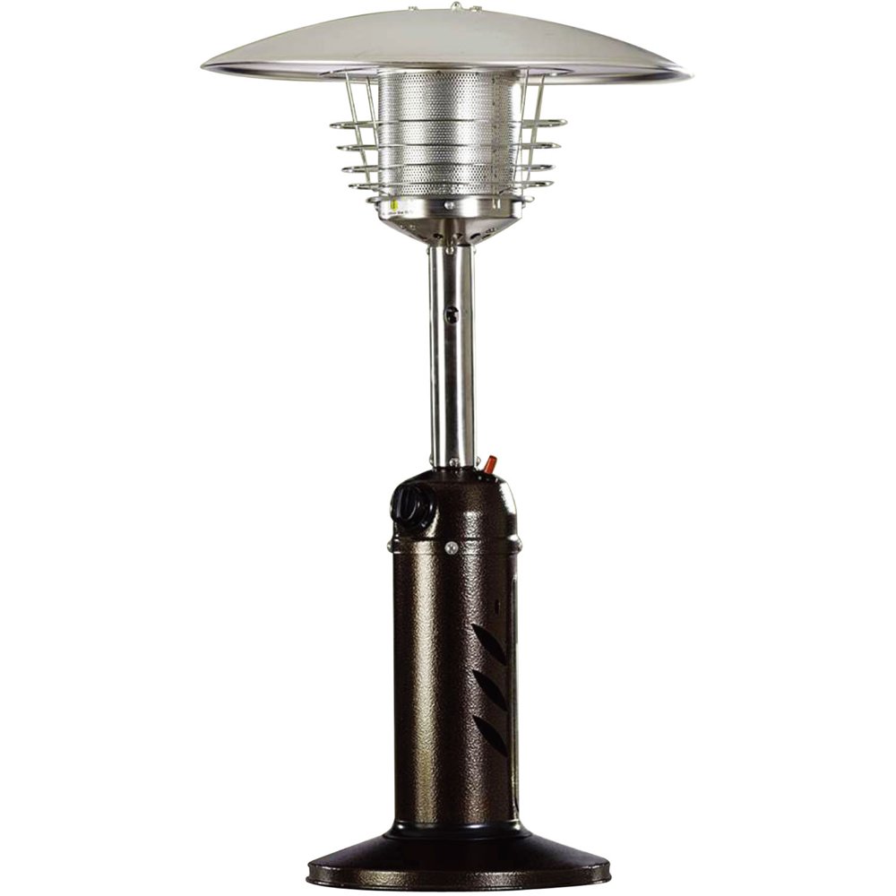 Hanover Mini Umbrella Tabletop Propane Patio Heater in Hammered Bronze